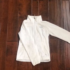 White Fleece North Face Jacket